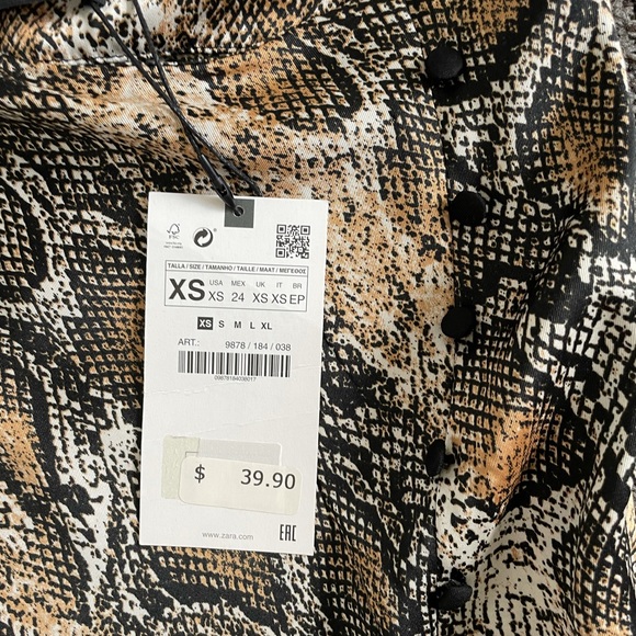 NEW Zara midi skirt with thigh high slit - Picture 3 of 3